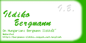 ildiko bergmann business card